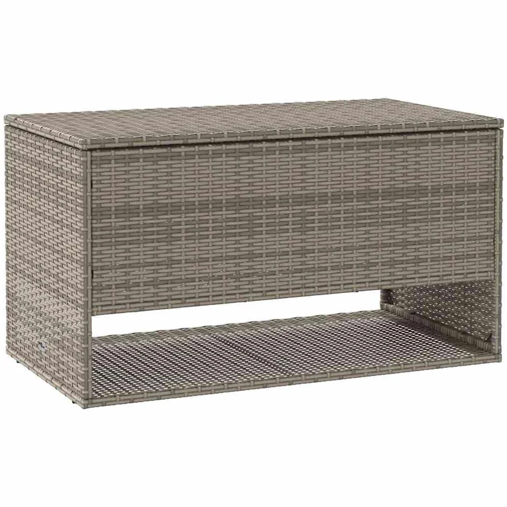 vidaXL Coffre à Coussins d'extérieur Gris 100x55x55,5cm résine tressée, conteneur à Coussins, boîte à Coussins de Jardin, boîte, boîte de Rangement