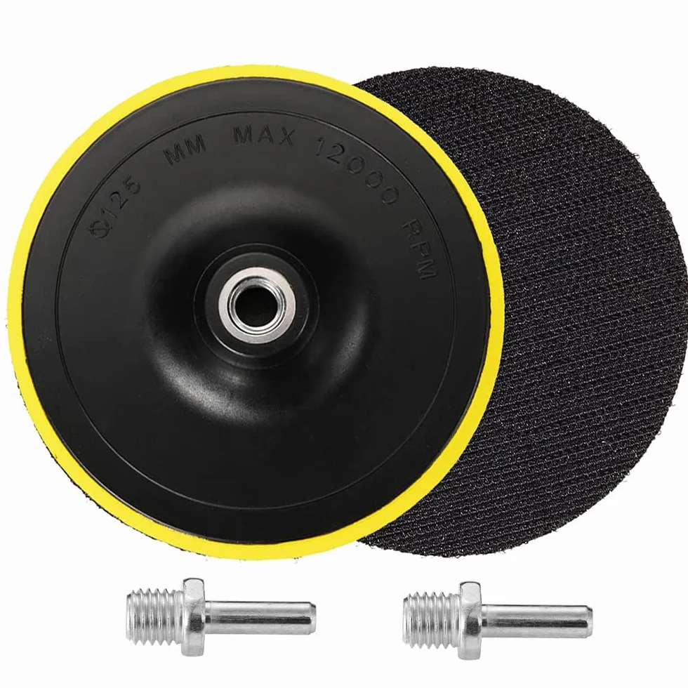 Mesee Lot de 2 Plateaux de Ponçage 125mm Disques Abrasifs M14 pour Meuleuse d'angle