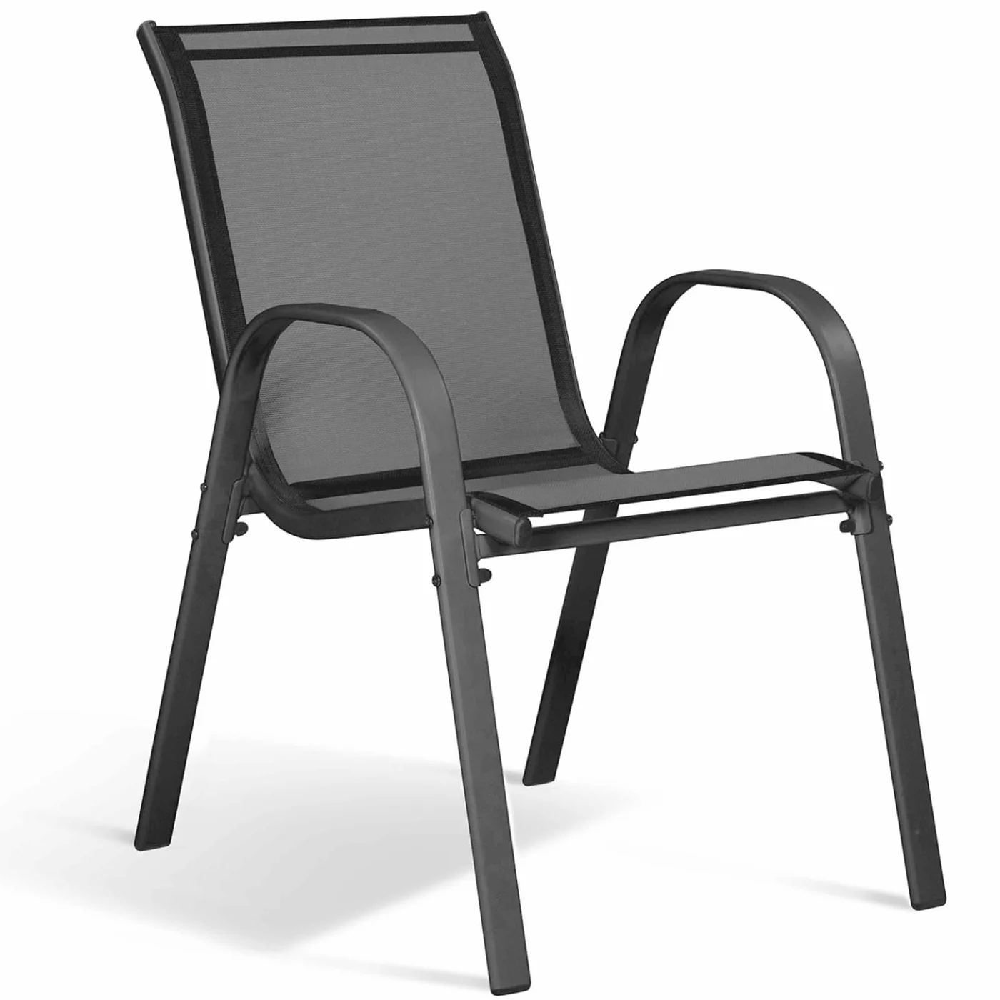 IDMarket - Salon de Jardin Poly Table Extensible 90-180 CM et 8 chaises Gris foncé