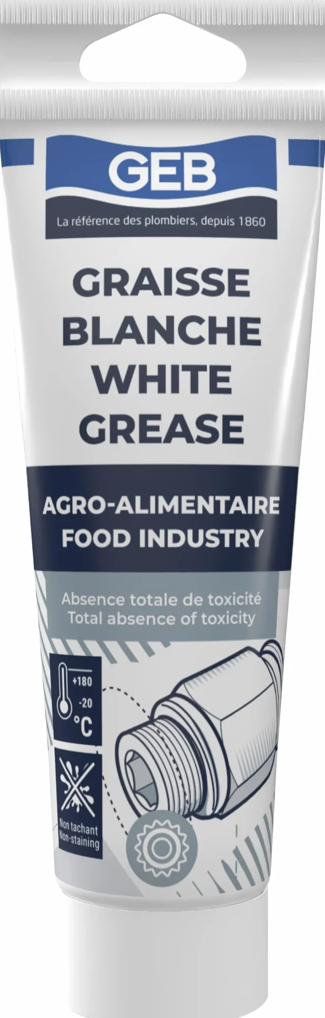 Graisse blanche sans savon contact alimentaire lubrification roulements machines à café Tube 125ml