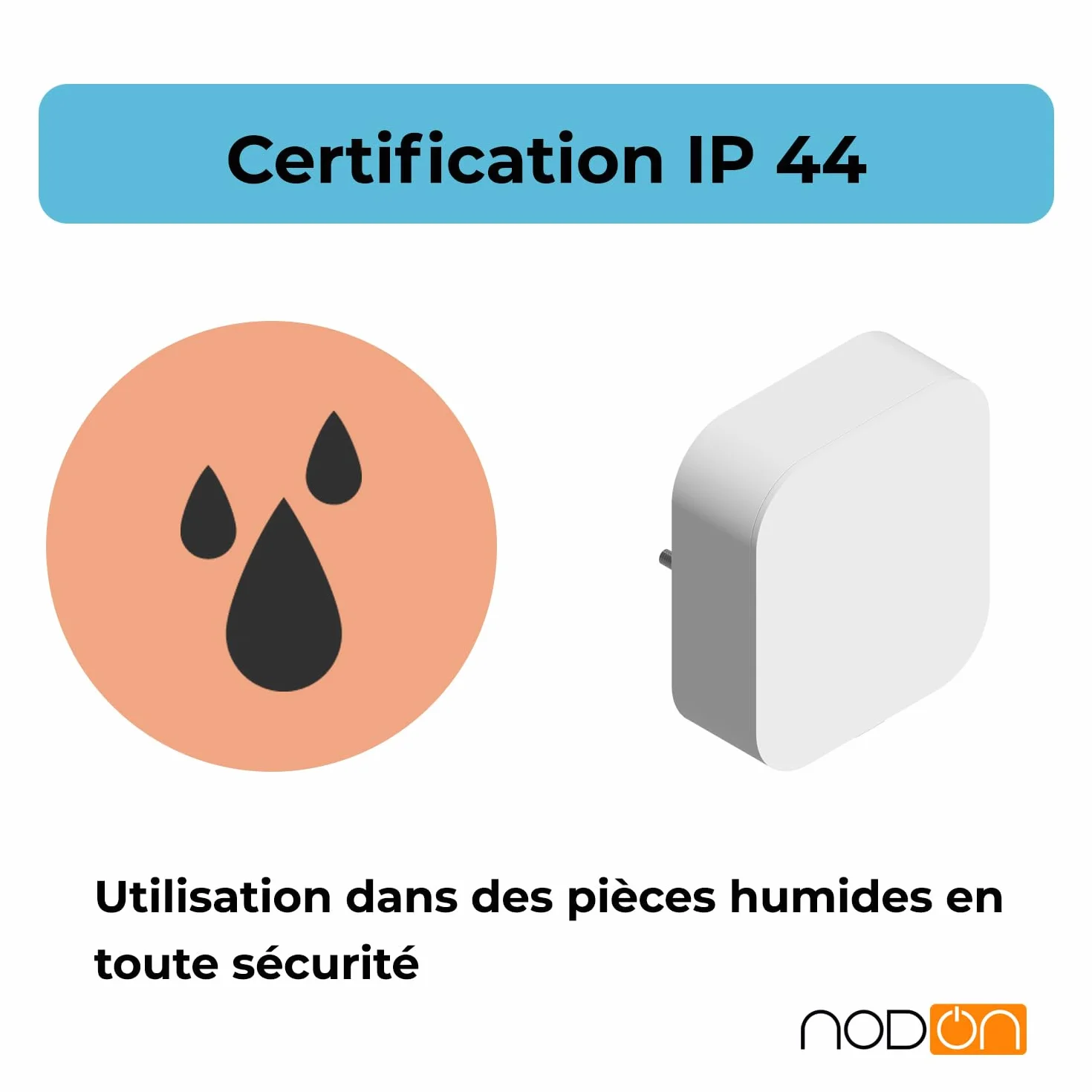 NodOn Boîtier de pose en saillie IP44 pour modules Zigbee EnOcean accessoire montage rapide