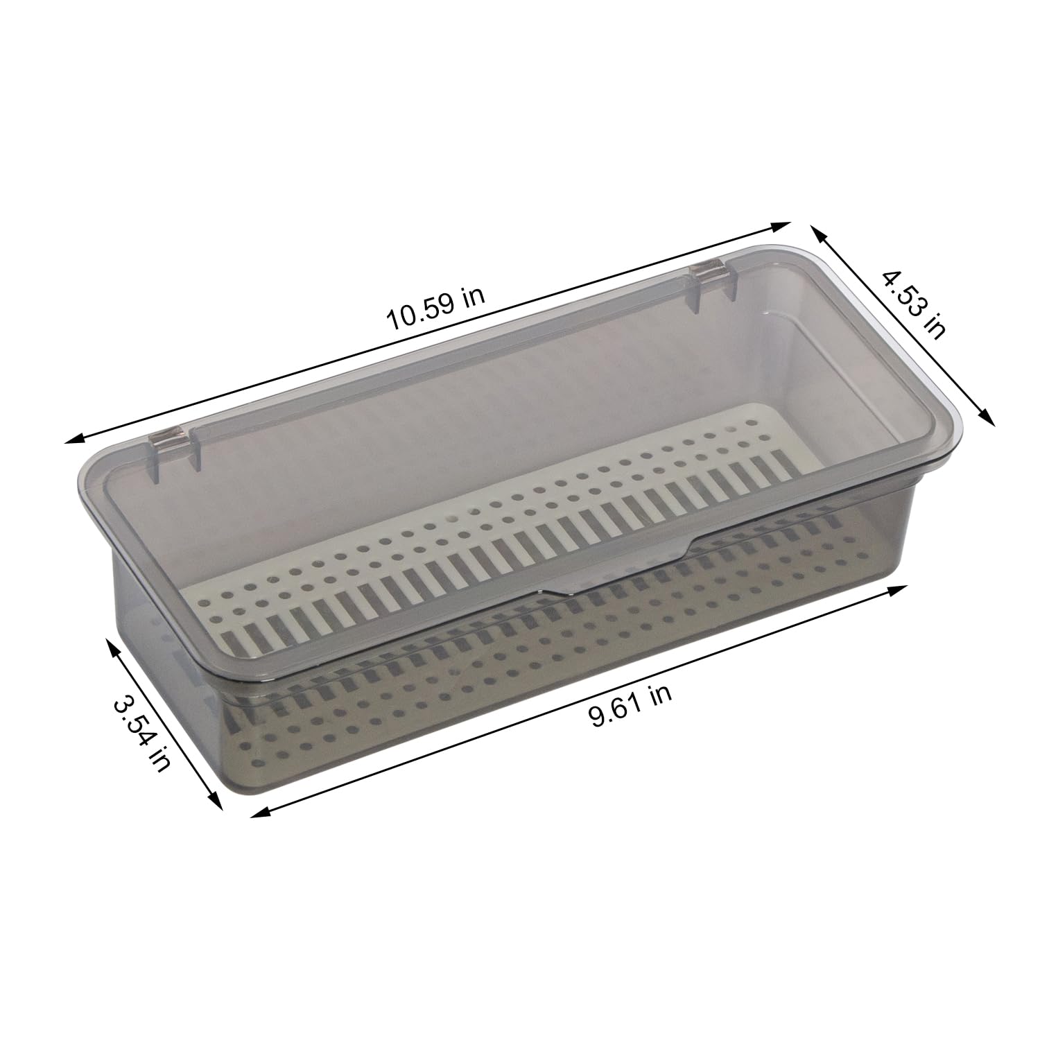 Clear Stackable Storage Drawers with Lid