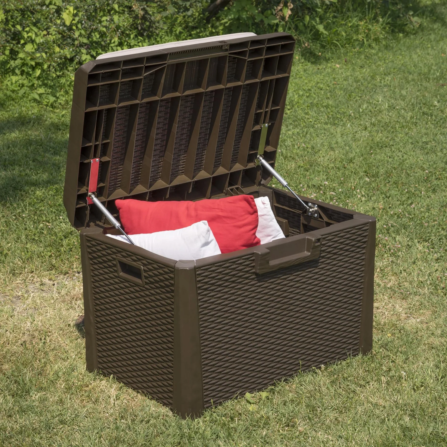Toomax Compact Box Santorini Malle de Rangement Résine Marron 73 x 50,5 x 49,5 cm