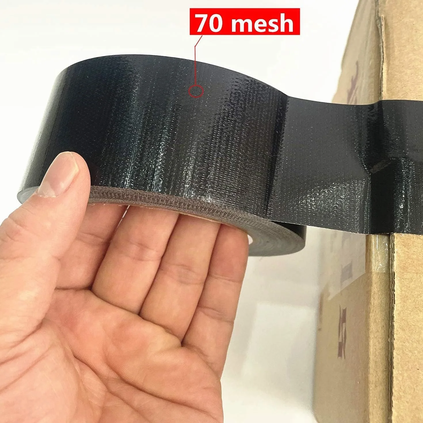 Lot de 5 rubans adhésifs en toile résistant noir 210 mic x 50 mm x 27,4 m, ruban adhésif américain de réparation d'étanchéité, heavy duty duct tape black