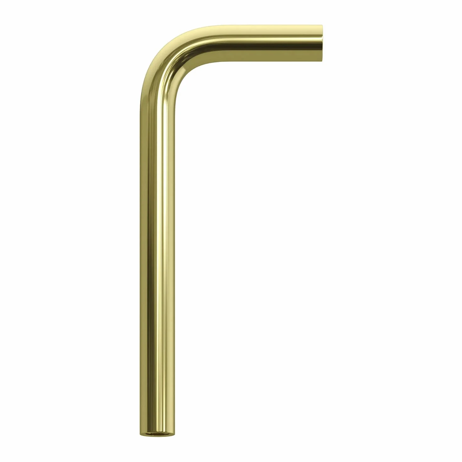 Tube d'extension incurvé en métal 14 cm Laiton