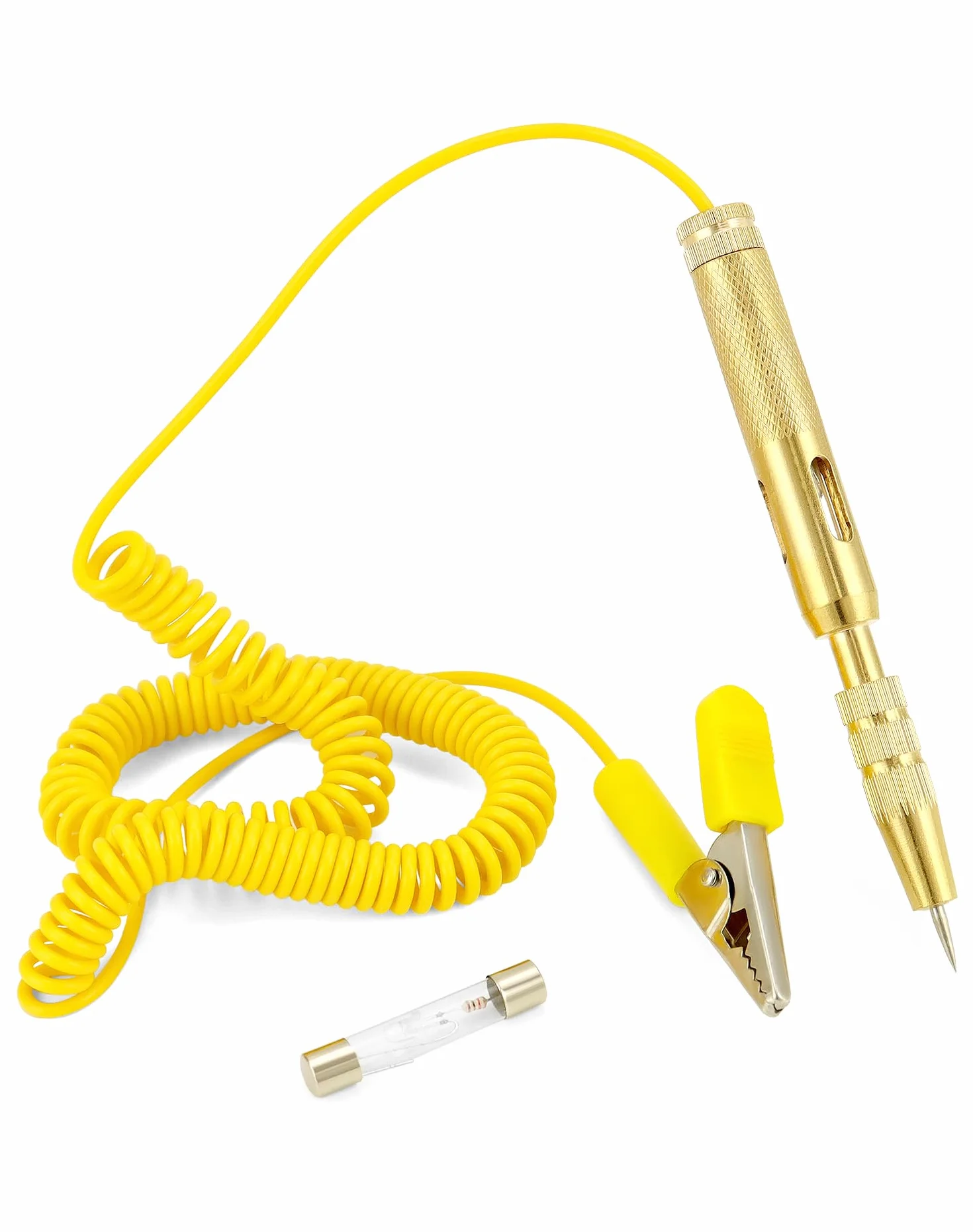 QWORK Testeur de Circuit de Voiture 6V 12V 24V Auto Testeur de Relais, Testeur Électrique avec Lampe Témoin Jaune
