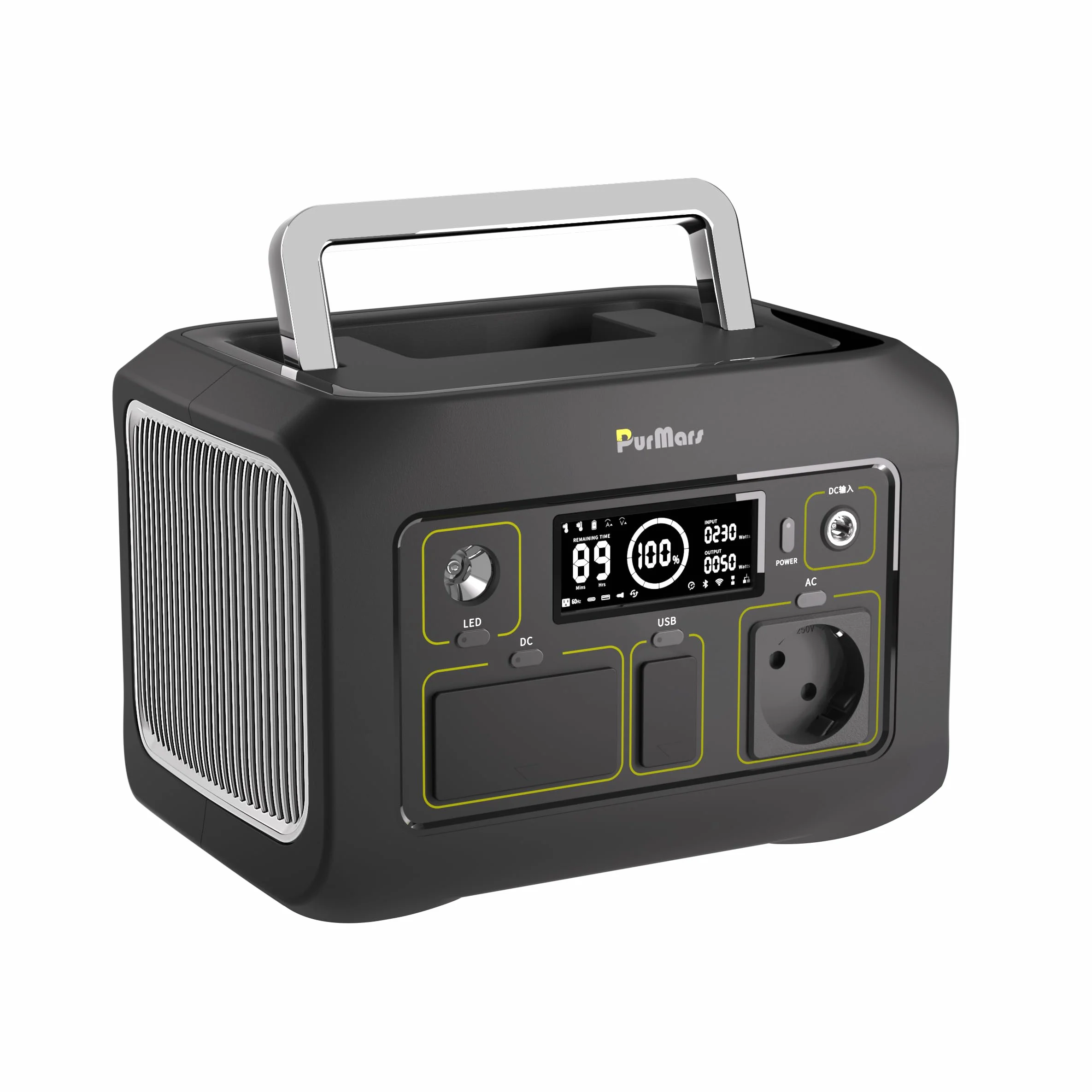 Power Station portable 300W (max. 500W), 288Wh, mémoire 230V AC USB-PD60W, lampe de poche LED, Lifepo4, générateur solaire extérieur, camping, alimentation d'urgence
