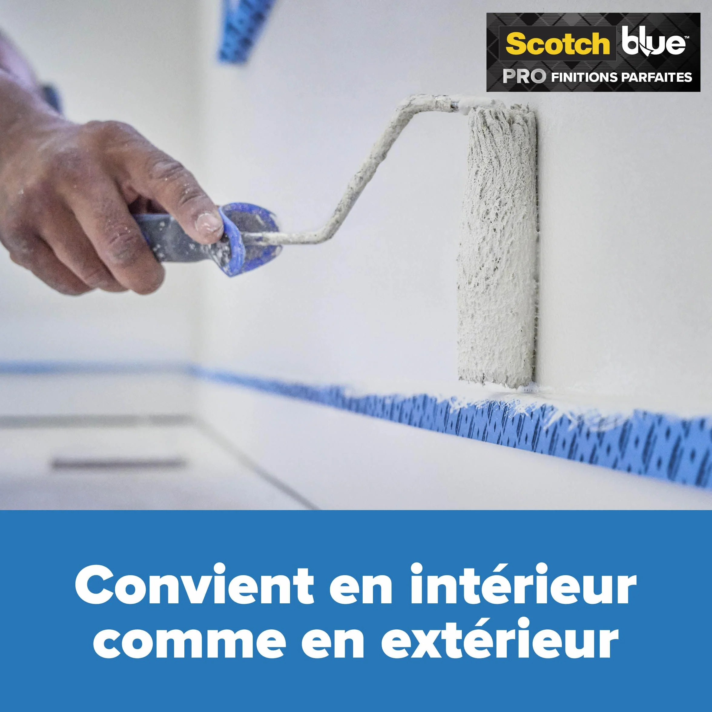 ScotchBlue Ruban de Masquage 36 mm x 41 m Bords Nets Intérieur Extérieur