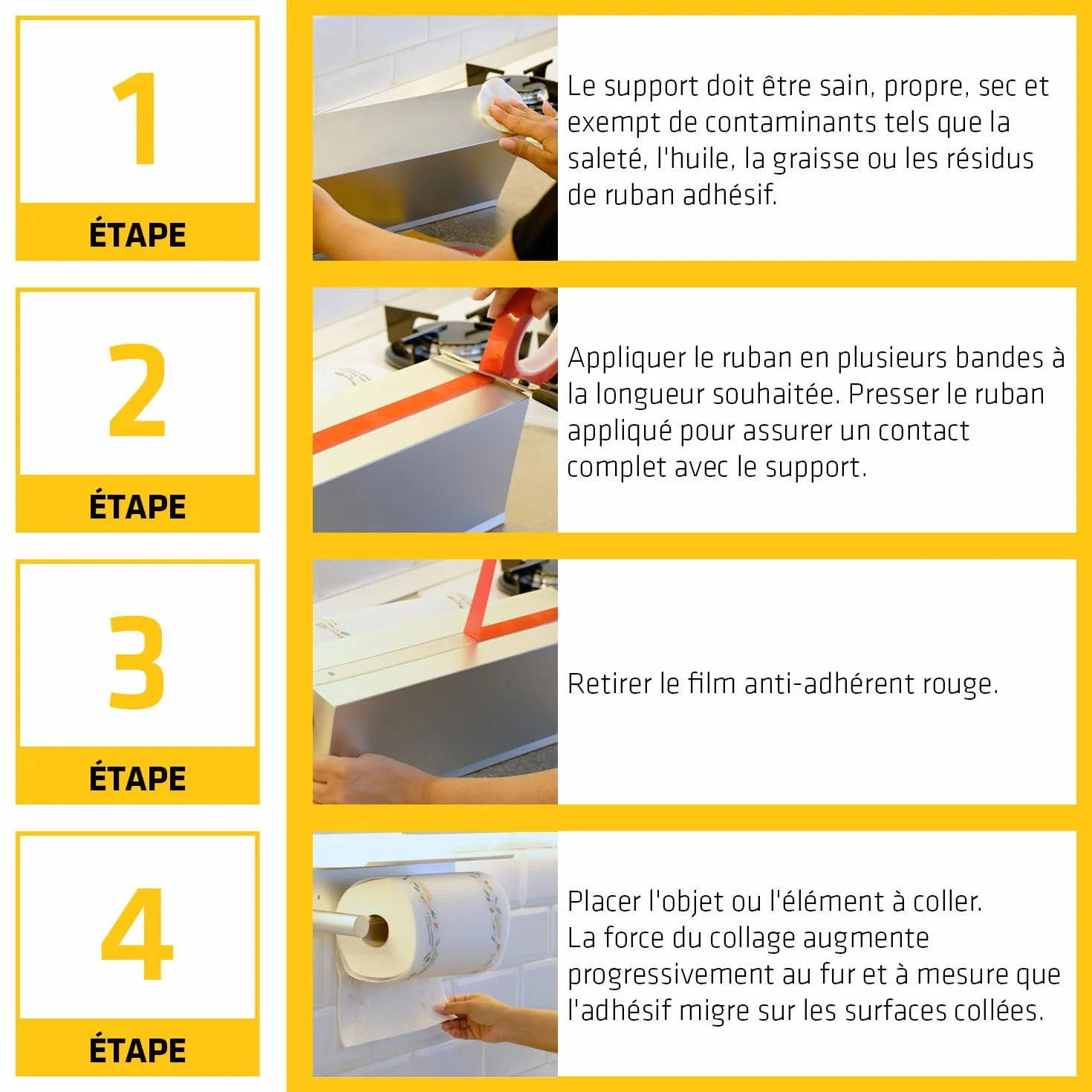 Sika SikaBond Mammoth Crystal Ruban adhésif double face extra fort transparent 1.5m