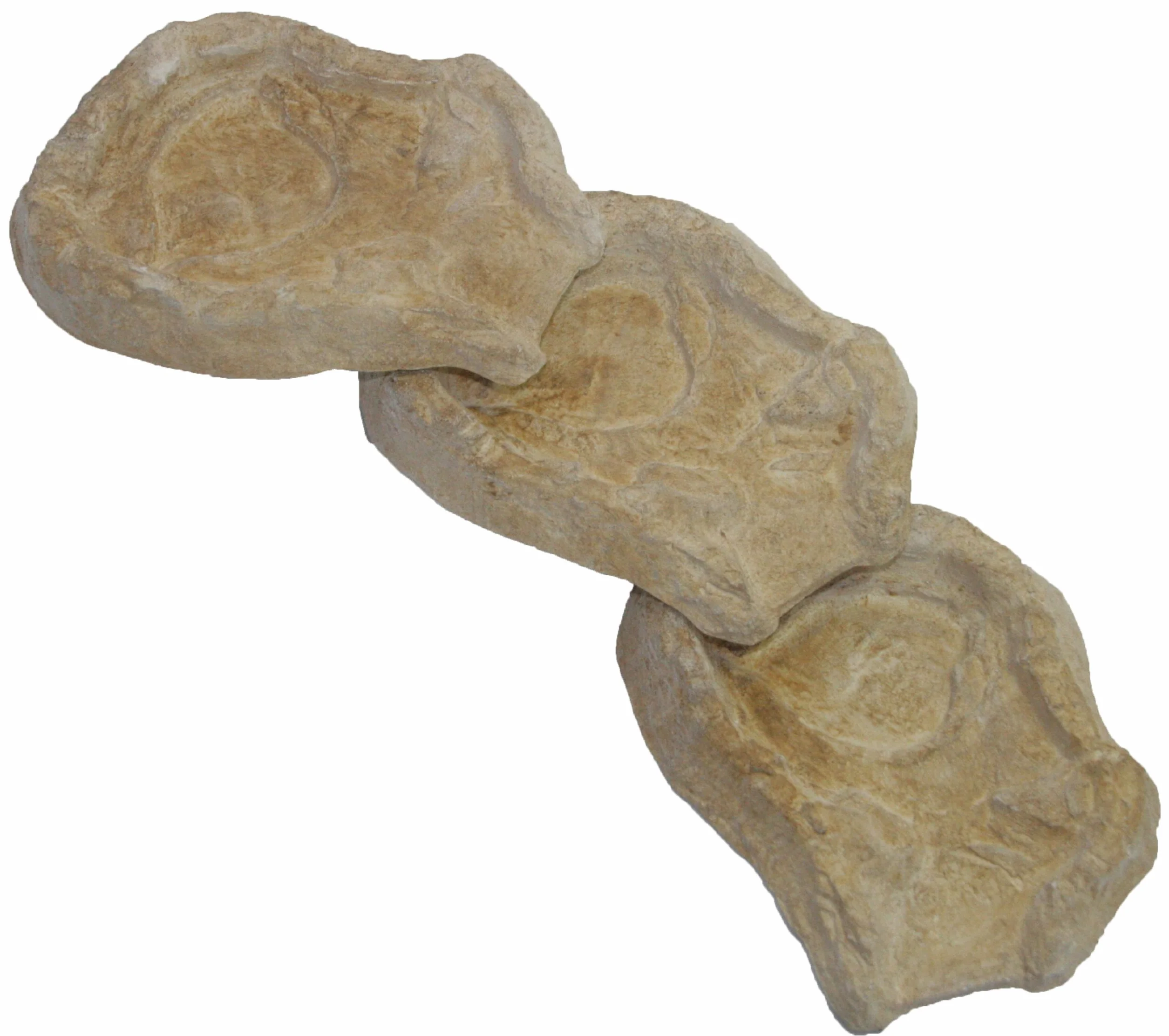 Cascade Eder Ruissellement sur 3 étages 53 x 40 x 8 cm Beige/Brun 3 pièces