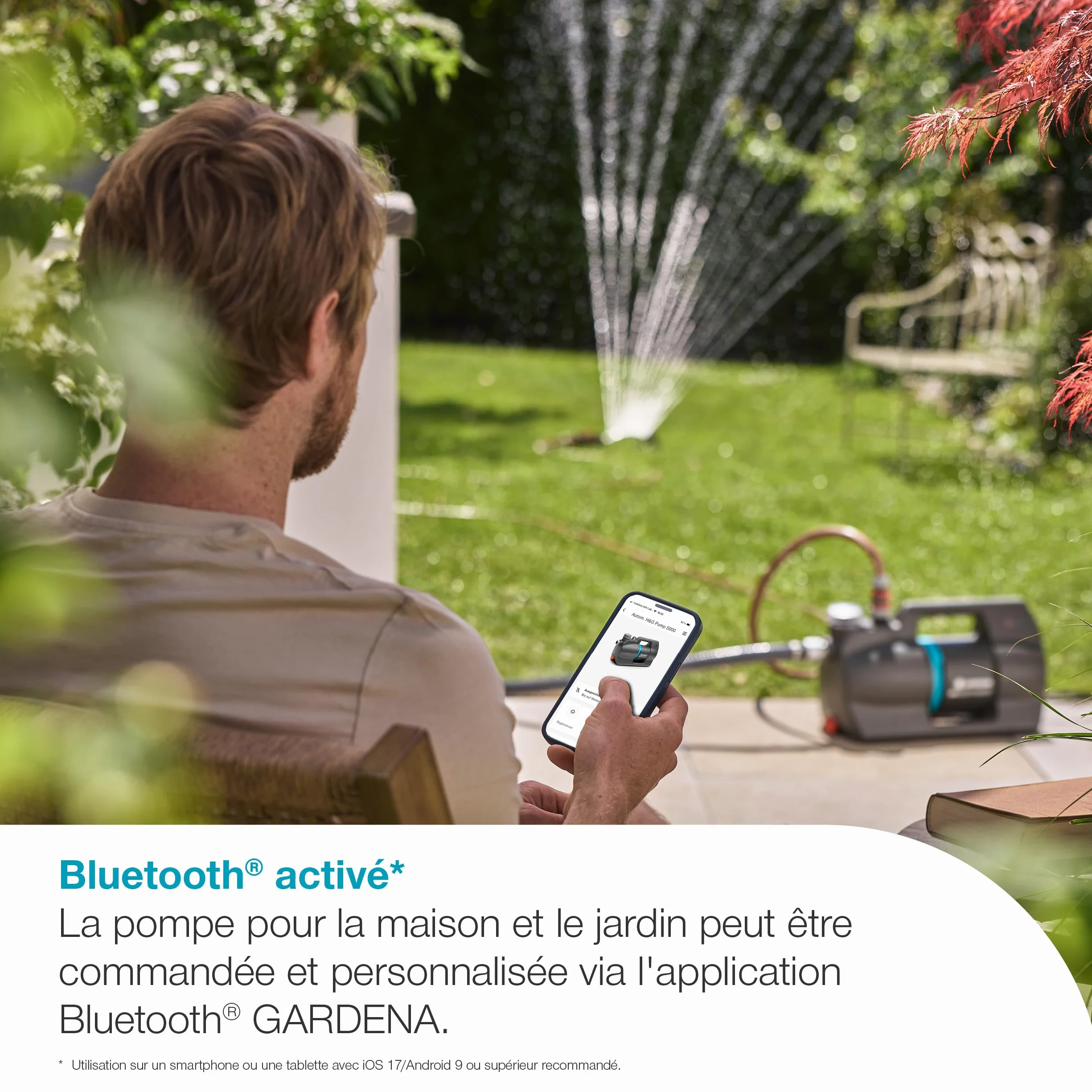 Gardena Pompe automatique 5000 SilentComfort 36% consommation d'énergie en moins Technologie silencieuse 9072-20