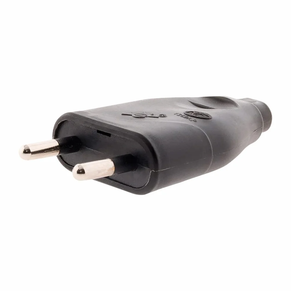 Zenitech Fiche mâle 2P 6A noir