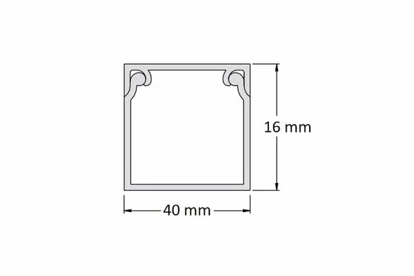 Moulure 1 compartiment 40x16 mm