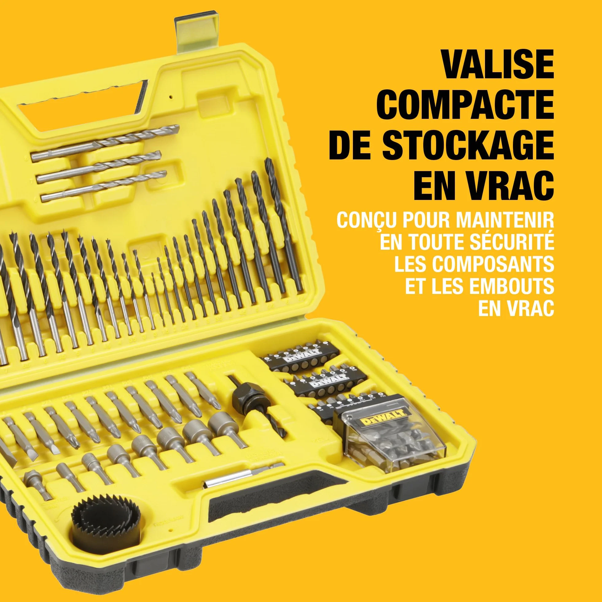 DEWALT Coffret de perçage et vissage 100 pièces DT71563-QZ