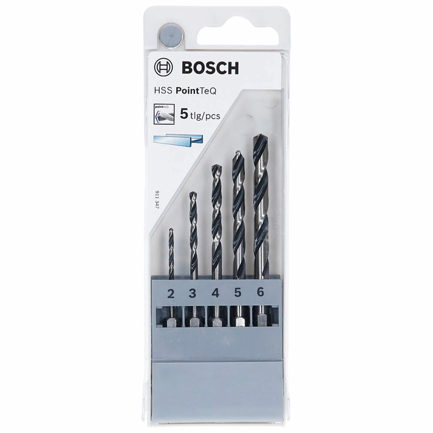 Bosch PointTeQ Jeu de forets hexagonaux 5 pièces 2-6 mm 60-98 mm ¼"