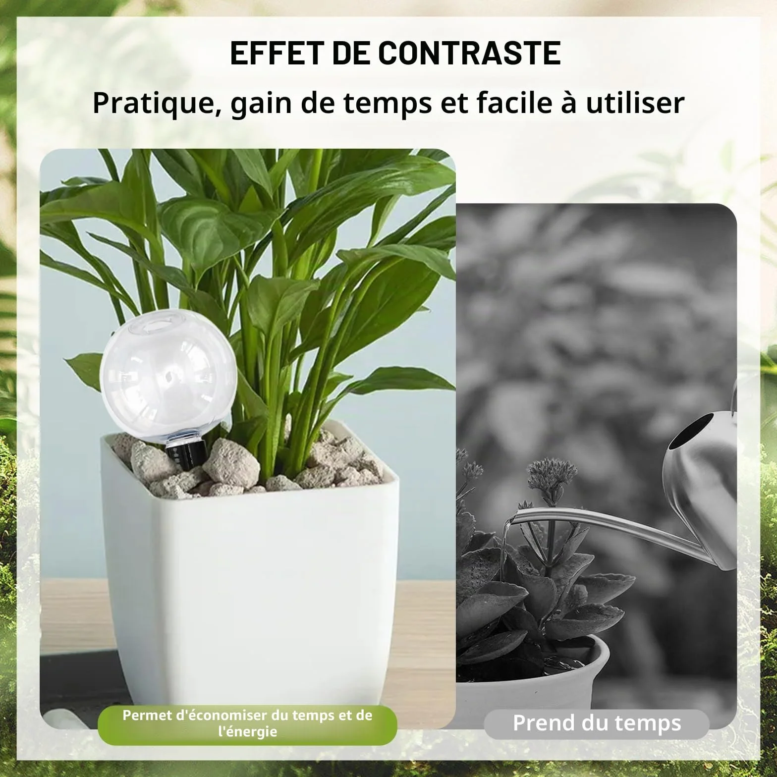 4 Pièces Boules d'arrosage, 500ml Boules d'arrosage automatiques pour plantes, Oignons d'arrosage transparents, Boules d'eau pour plantes pour l'arrosage des plantes de balcon et de jardin intérieur