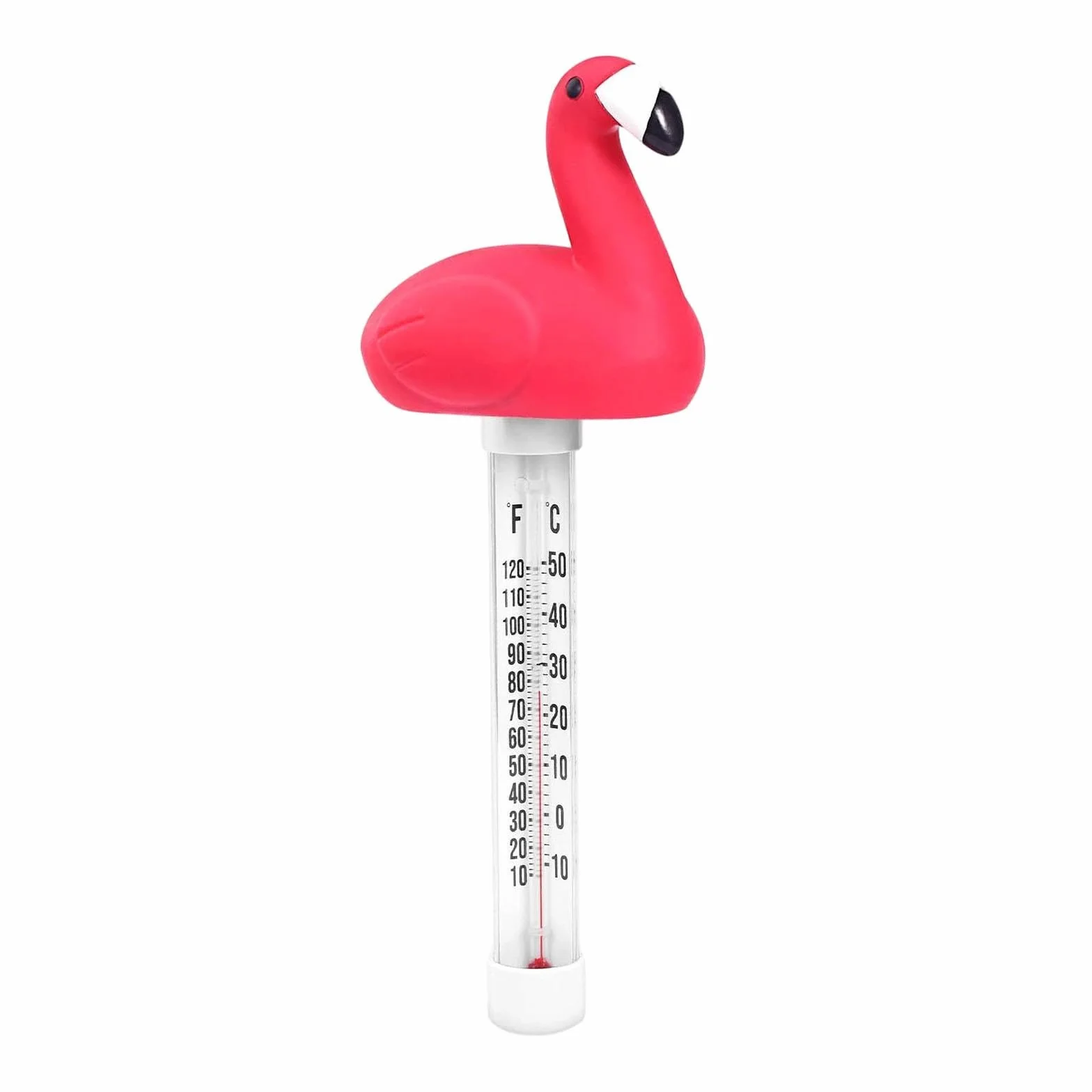 Milageto Thermomètre de Piscine Flottant Décoratif, Flamant Rose, Facile à Lire, pour Bain, Baignoire, Aquarium