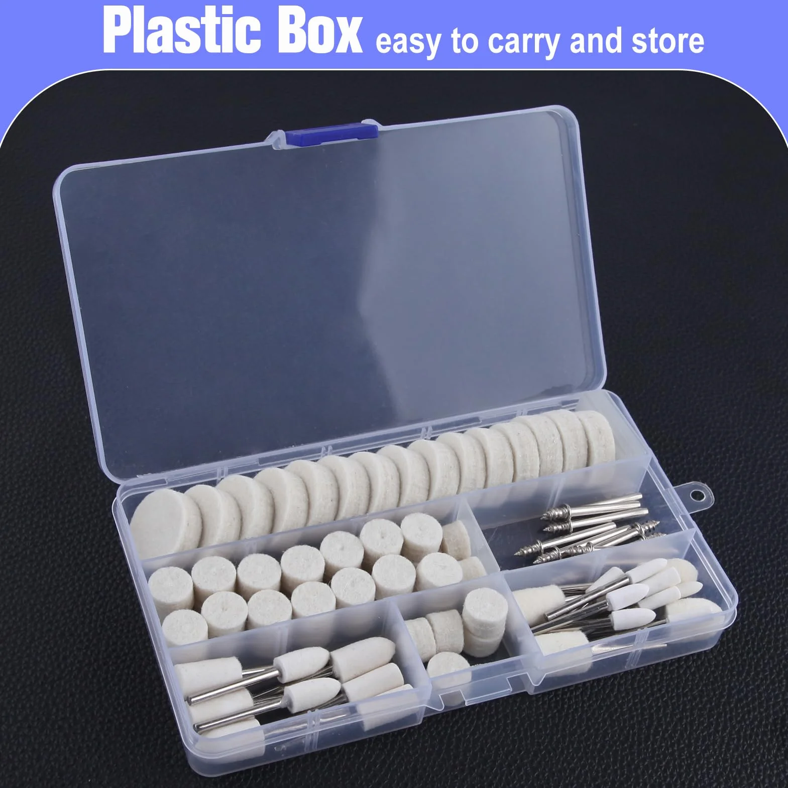 SPEEDWOX 80pcs Kit de polissage Dremel - Roues en laine pour outil rotatif