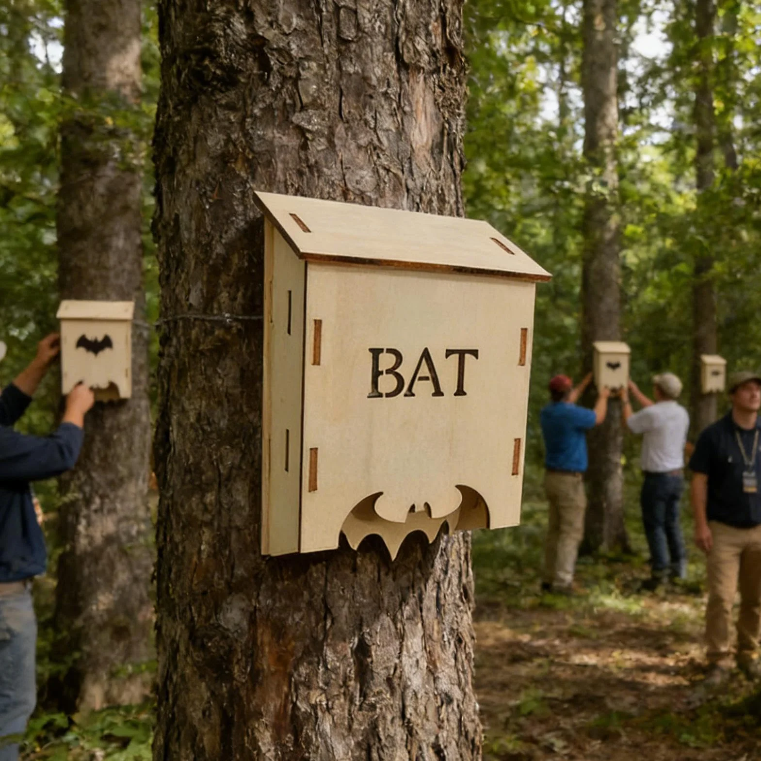 Nichoir à Chauves-Souris en Bois - Habitat Animal Extérieur