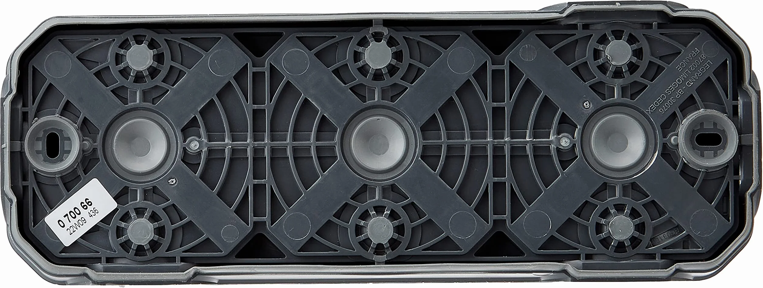 Legrand Plexo Triple Prise de Courant avec Terre Étanche 16A 250V Montage Apparent Horizontal Anthracite