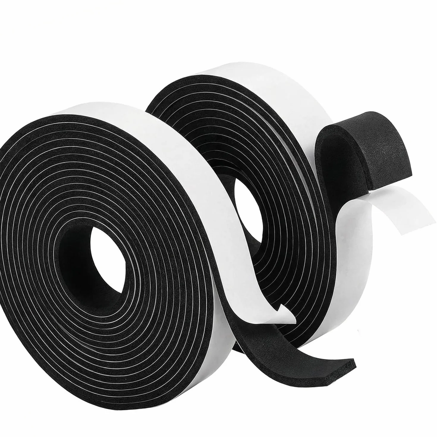 Lot de 2 rubans adhésifs en mousse à cellules ouvertes - Bande d'étanchéité autocollante pour isolation de porte et fenêtre