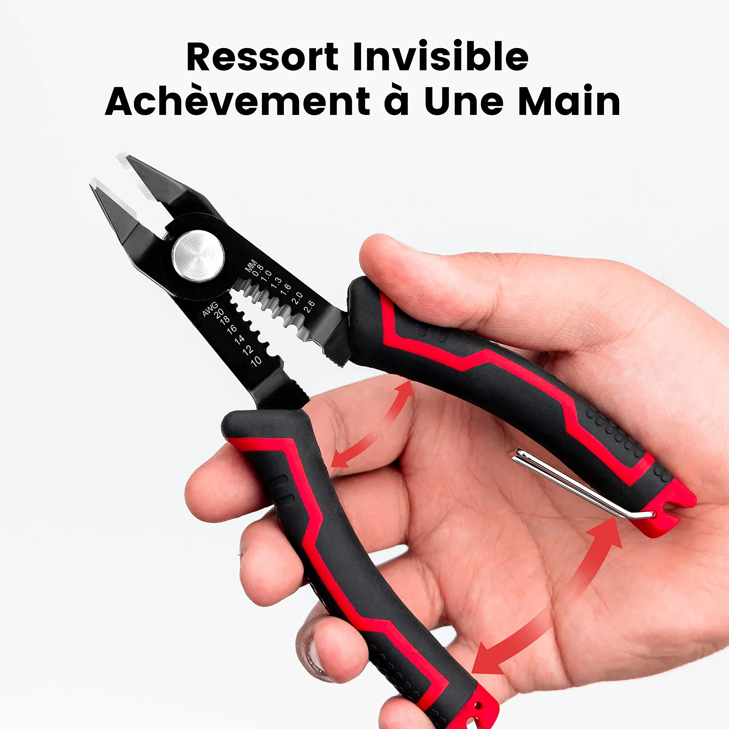 KAIWEETS Coupe-fil 12,7 cm, coupes latérales pour toron 10-20 AWG, poignée ergonomique antidérapante