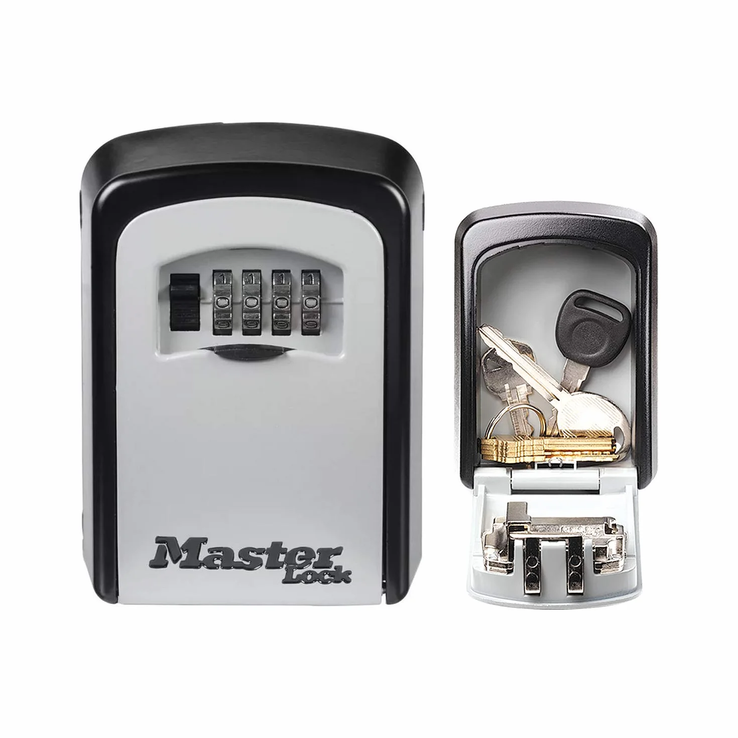 Master Lock Boite a clef sécurisée Fixation murale Extérieur 11.9 x 8.5 x 3.6 cm Gris/Noir