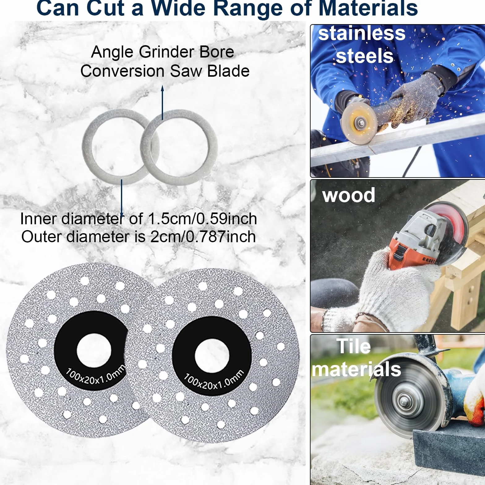 Support pour Meuleuse d'Angle 45° avec Tapis Antidérapant, Réglable pour Meuleuses Type 100, Outil pour Chanfreinage de Carrelage, Céramique et Pierre