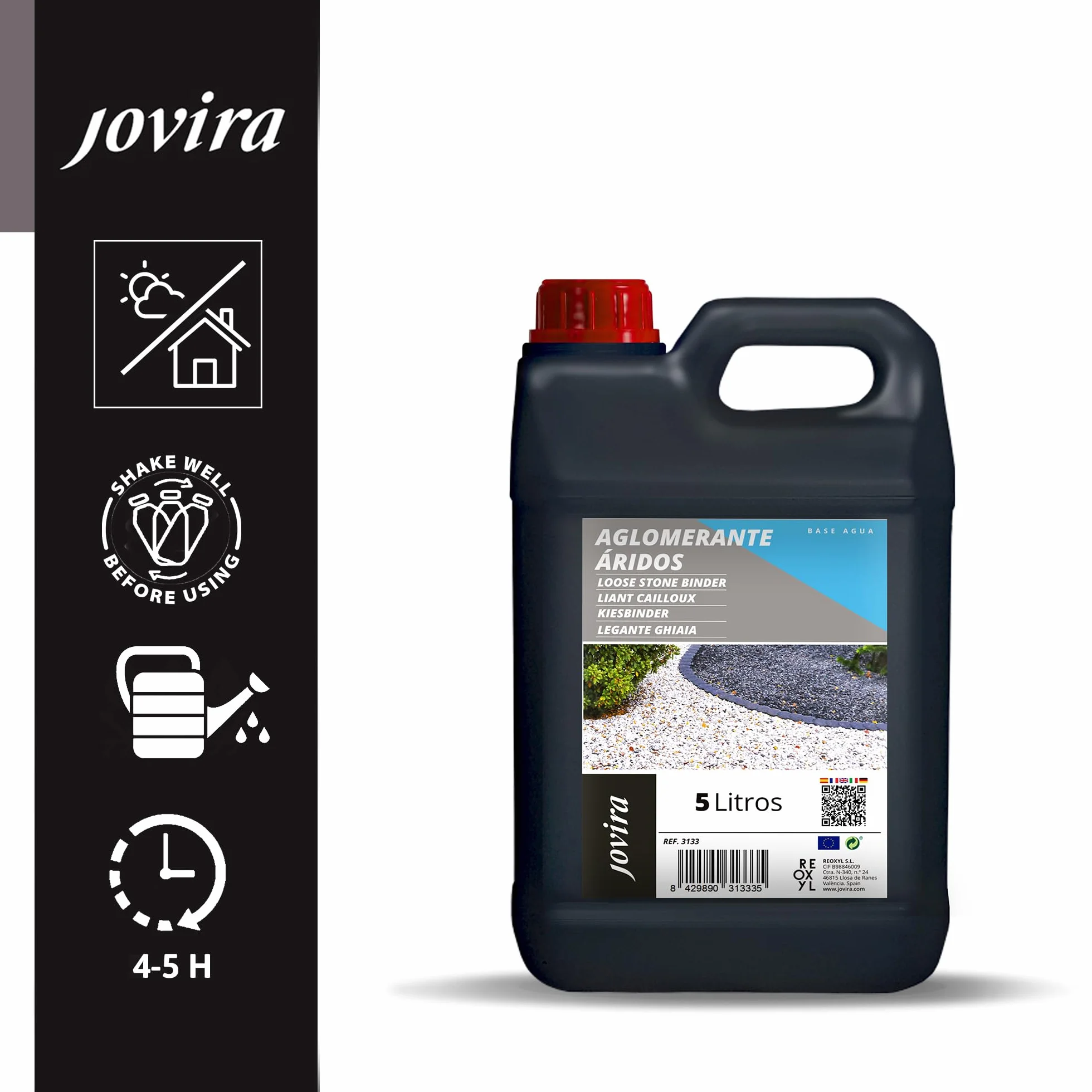 JOVIRA PINTURAS Résine extérieure pour gravier et cailloux 5 L
