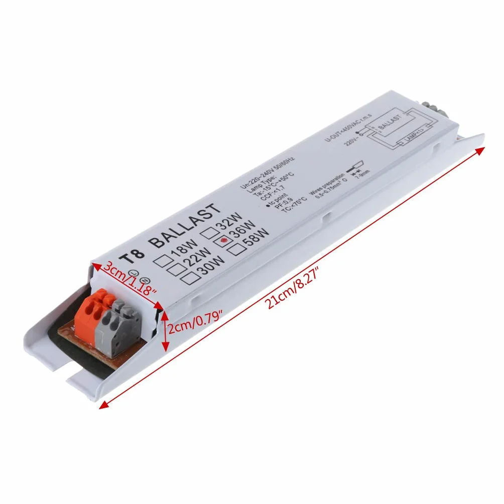 Ballasts électroniques T8 220-240V AC 36W Lampe Fluorescente
