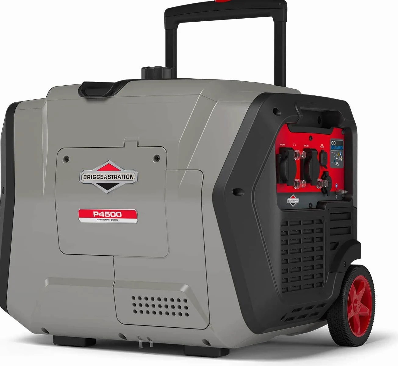 Groupe électrogène à onduleur portable à essence PowerSmart Series Inverter P4500 de Briggs & Stratton, alimentation propre 4500 watts/3700 watts, ultra silencieux et léger