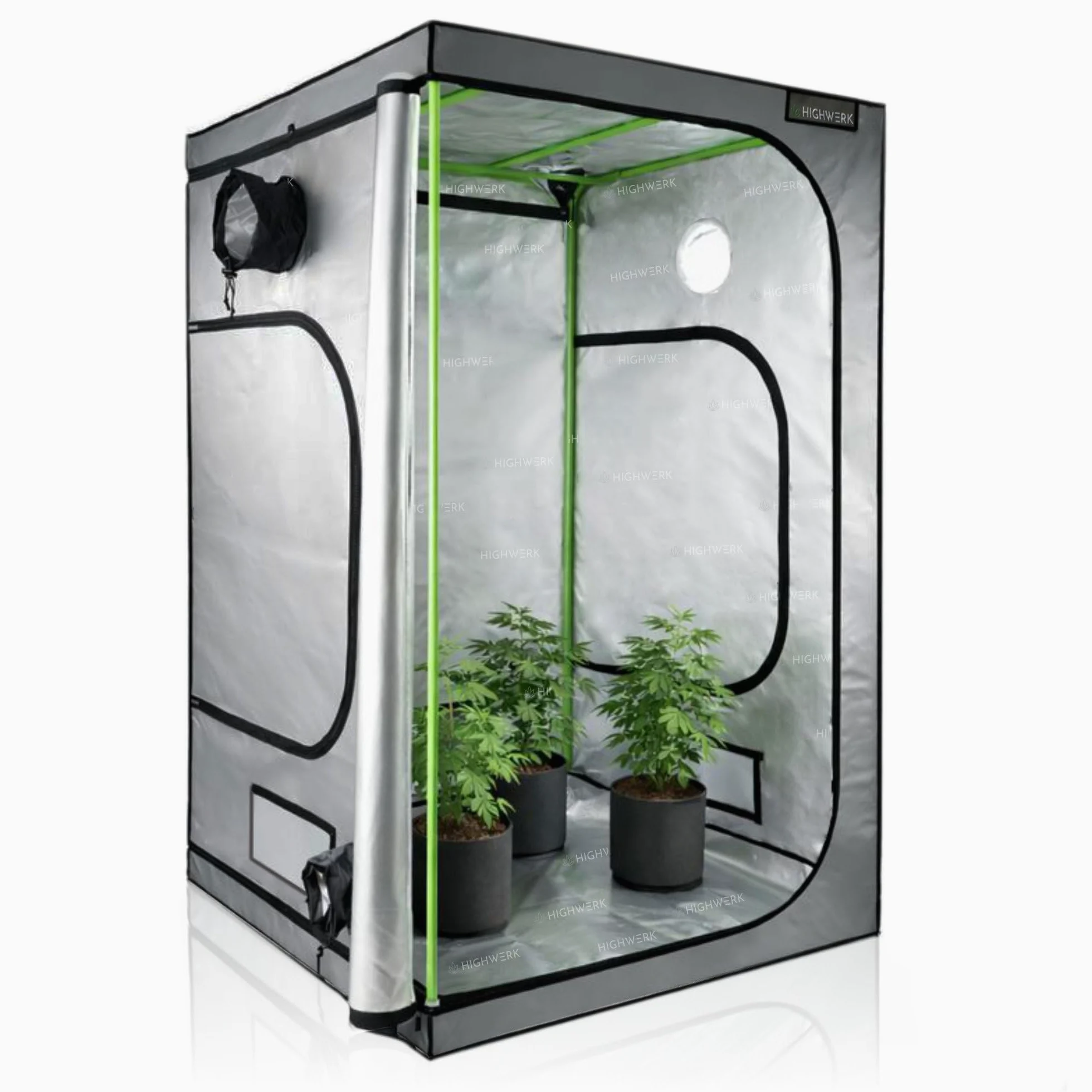 Tente de Culture 120 x 120 x 200 cm | Culture Maison « MyHomeGrow », Grise | Tente de Culture d'intérieur pour la Culture de Plantes | Boîte de Culture, Armoire de Culture