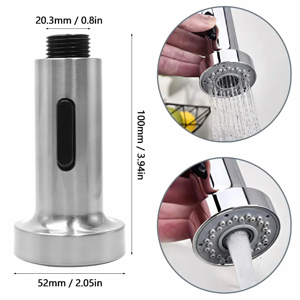Embout Robinet Cuisine Douchette 2 Modes G1/2 pour Mitigeur Cuisine Rétractable