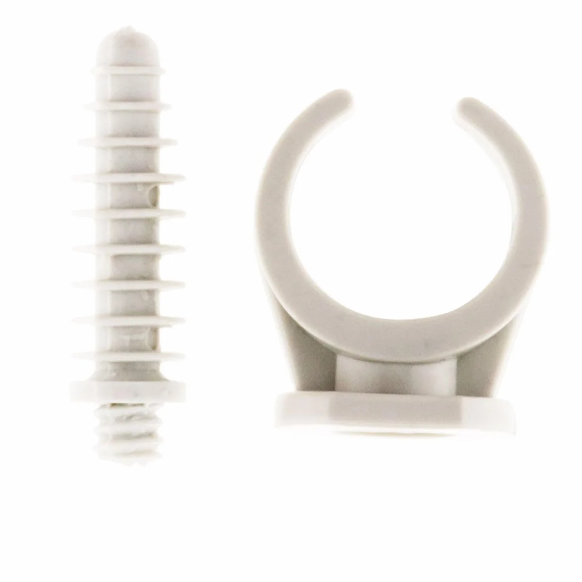 Zenitech Lot de 10 clips avec chevilles Ø20mm Gris