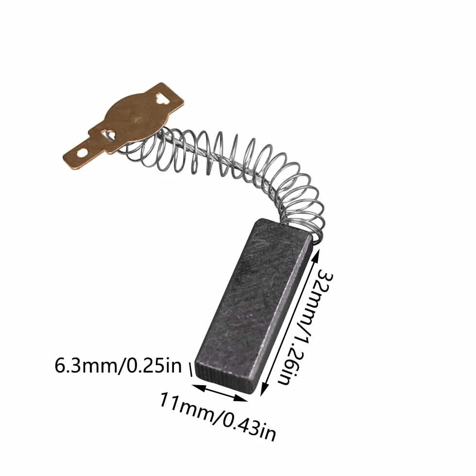 Balais de charbon de rechange 6,3x11x32 mm pour moteur électrique aspirateur