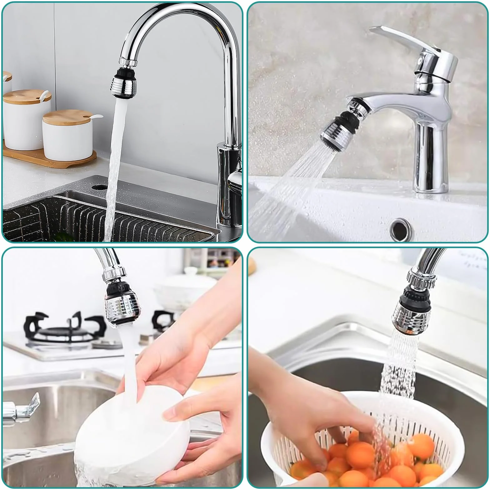 YOUNGSAY Brise jet Robinet Cuisine Orientable 2 Modes 360° Rotatif Embout avec Connecteurs