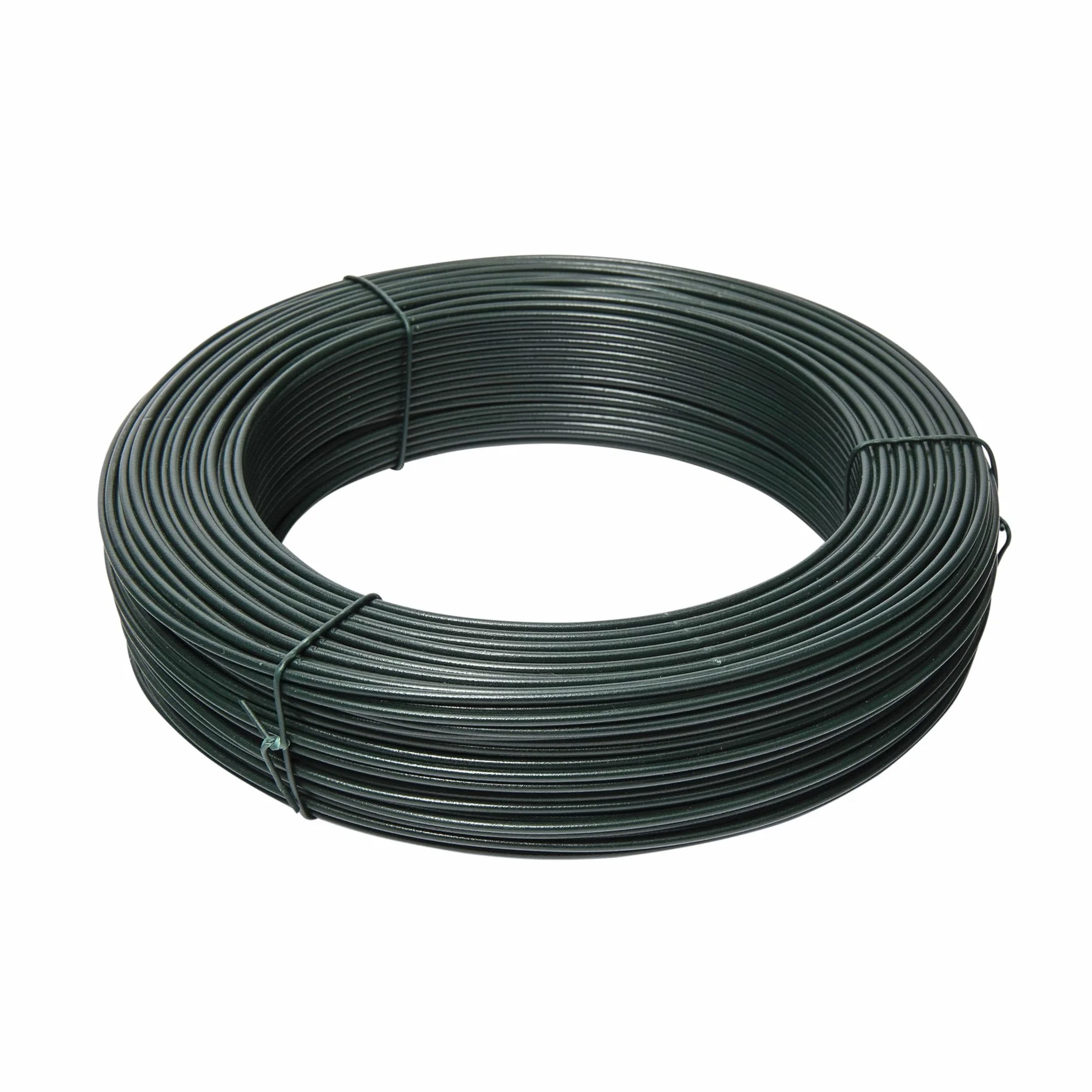 WERKA Pro Fil de Fer plastifié Vert avec Support, Bobine de 50 m, Section 1,2 x 1,6 mm, Parfait pour Fixation, Attache ou clôture au Jardin, offrant durabilité et flexibilité