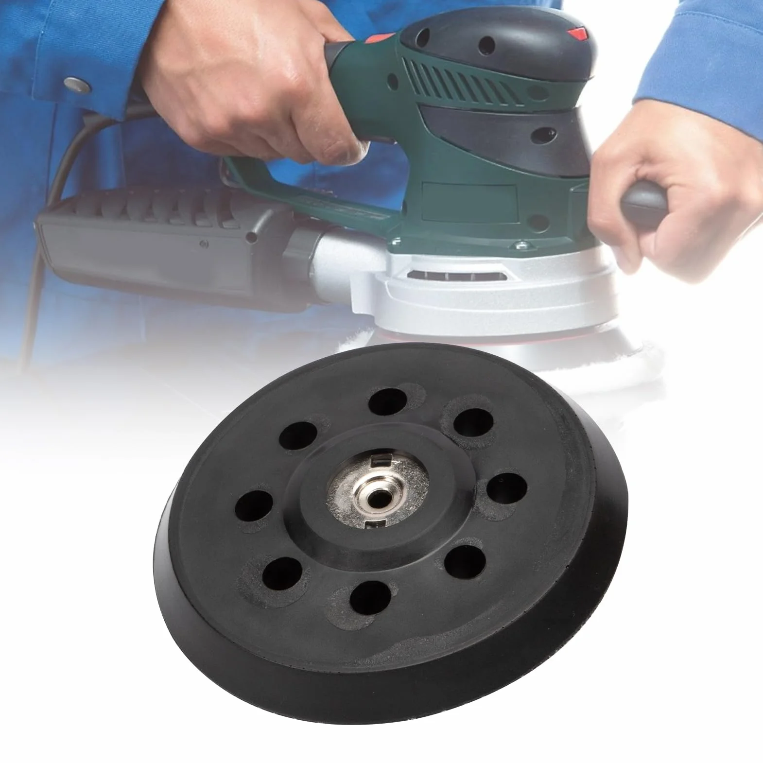 Plaque de ponçage perforé 125 mm pour Metabo SXE 325 Intec 425 Turbotec 631220000