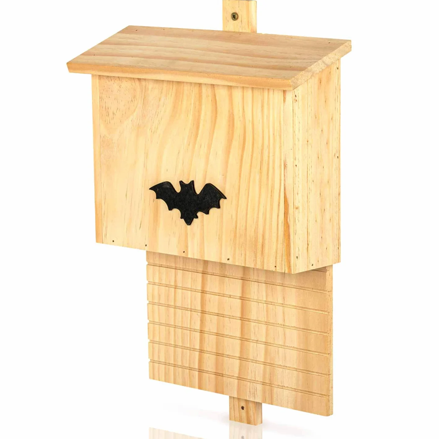 Grande boîte à chauves-souris en bois massif résistante aux intempéries - nichoir pour été et hiver