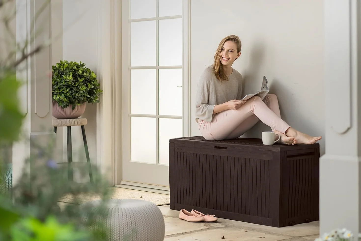 Keter Coffre Comfy Marron 116,7 x 44,7 x 57 cm