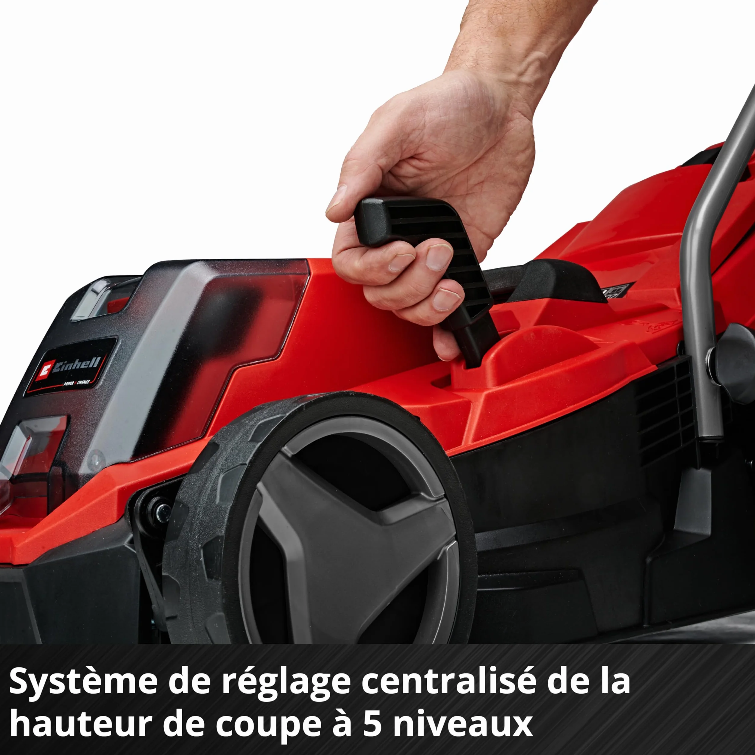 Einhell Tondeuse à Gazon sans Fil GE-CM 18/33 Li Kit Power X-Change 18V Largeur de Coupe 33cm Surface 200 m² Batterie 4,0 Ah
