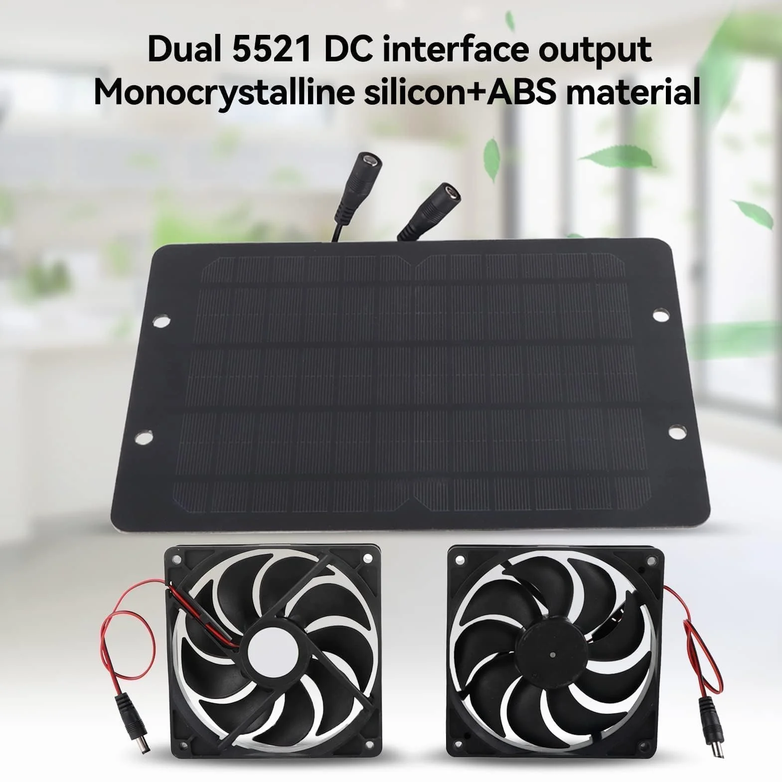 Agatige Kit de ventilateur à panneau solaire 10 W résistant aux intempéries pour petits poulaillers serres abris