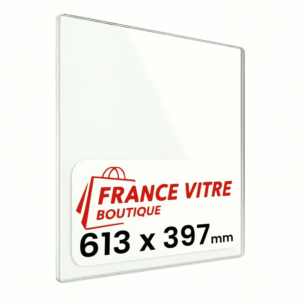 Vitre d’Insert pour cheminée et poêle à Bois 397x613 mm Haute température 800°C