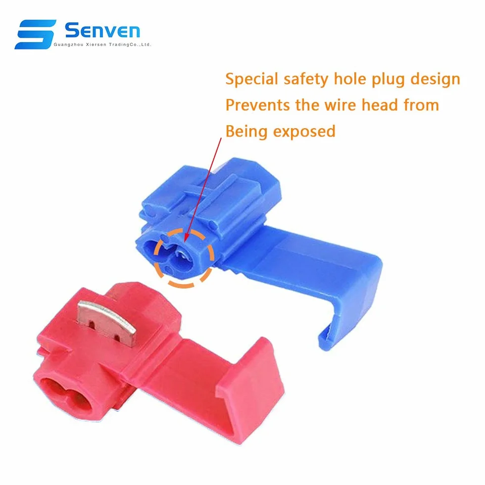 Connecteur Rapide de Fil de Verrouillage Écossais 50Pcs - Rouge Bleu Jaune