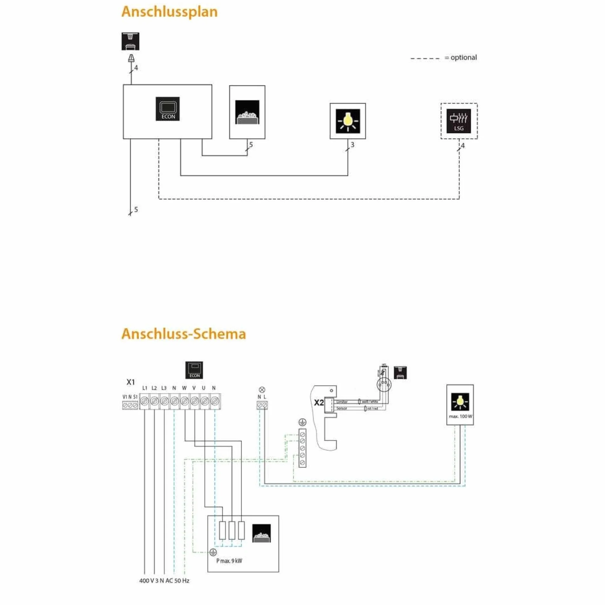 Eos Econ H2 Bi-O Appareil de commande pour sauna 946139