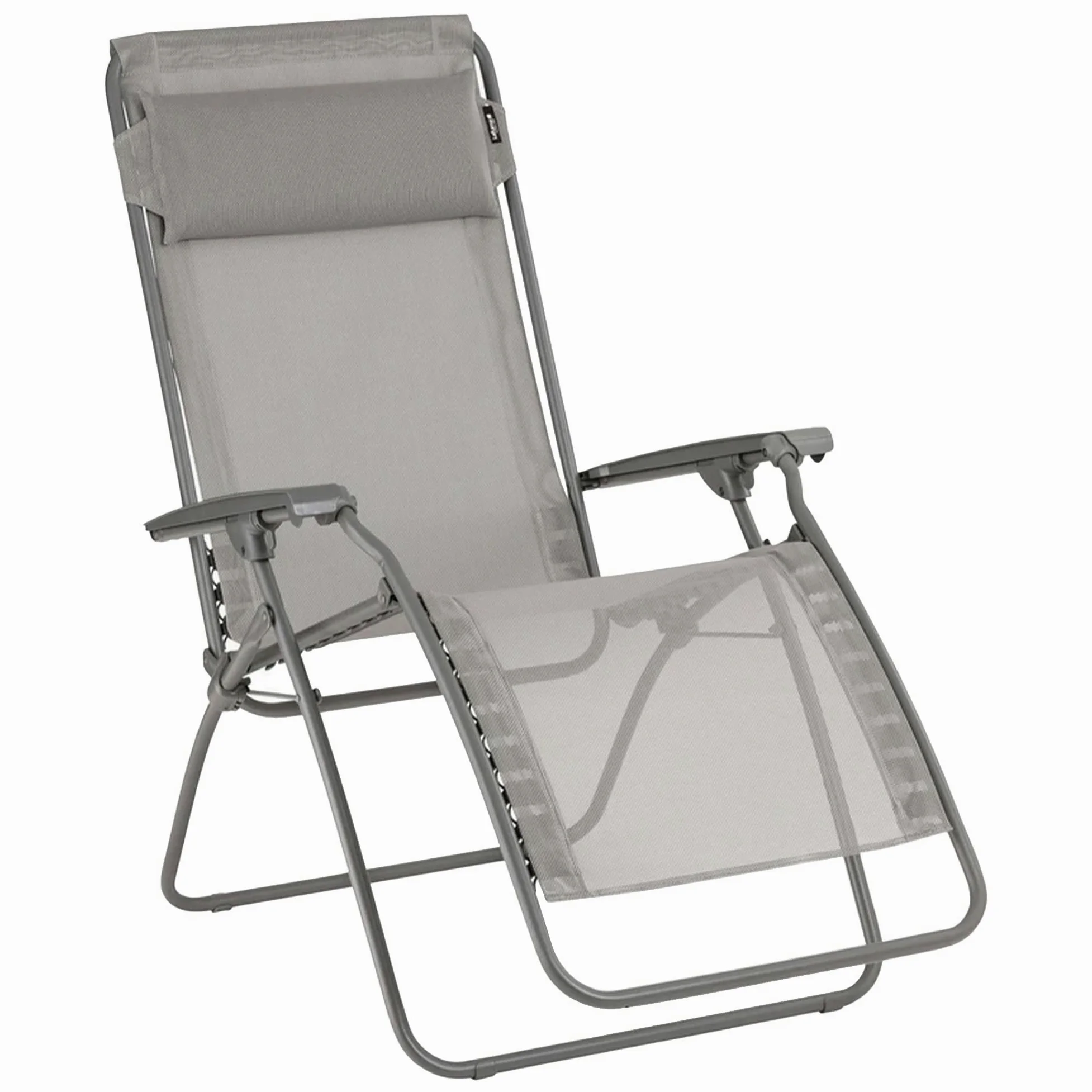 Lafuma MOBILIER - Fauteuil Relax Transat Jardin - Chaise Longue Zéro Gravité - Rclip - Batyline® Iso - Gris Terre - Fabriqué en France - LFM5169_8556 - Garantie 5 Ans - L.88xl.67xH.114cm