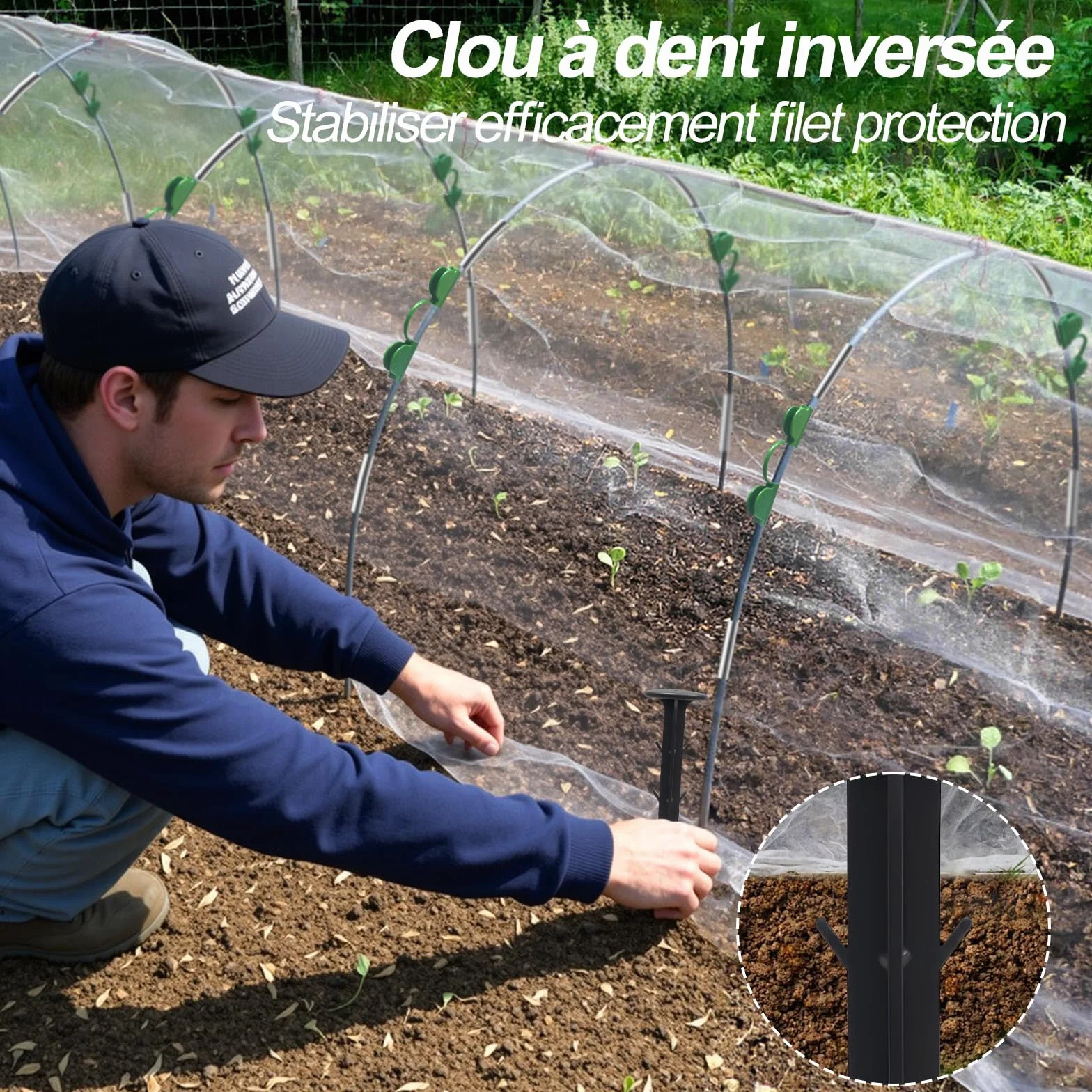 YADODO Arceau pour Serre Tunnel, 50 PCS Arceaux Serre de Jardin avec 30 Clips Kit de Maison de Cerceau De Jardin, Arceau de Jardin,Cerceau pour Serre de Jardin, Garden Arceaux pour Serre Tunnel
