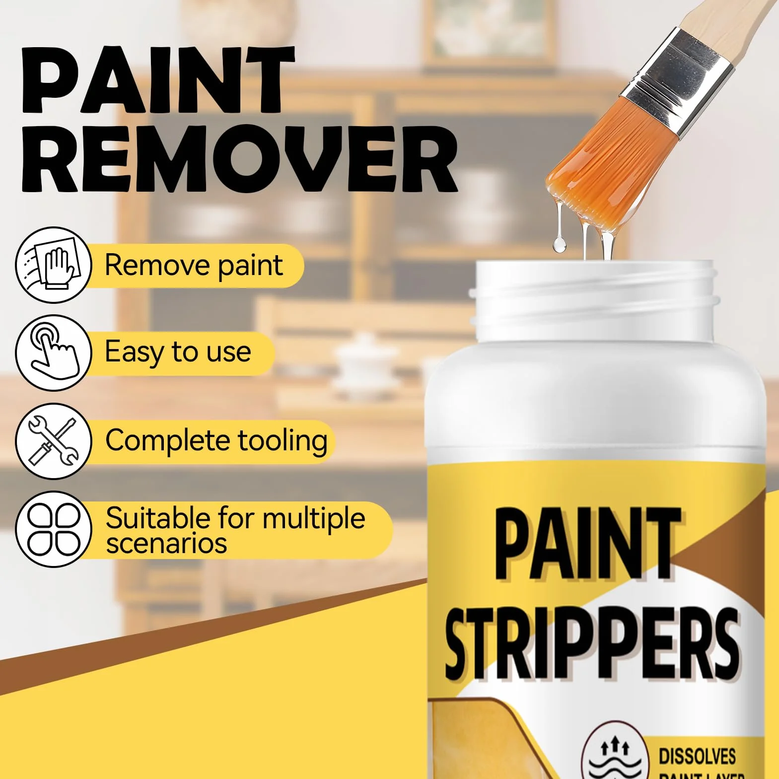 Décapant Peinture 150g, Décapant Peinture Bois Métal Puissant