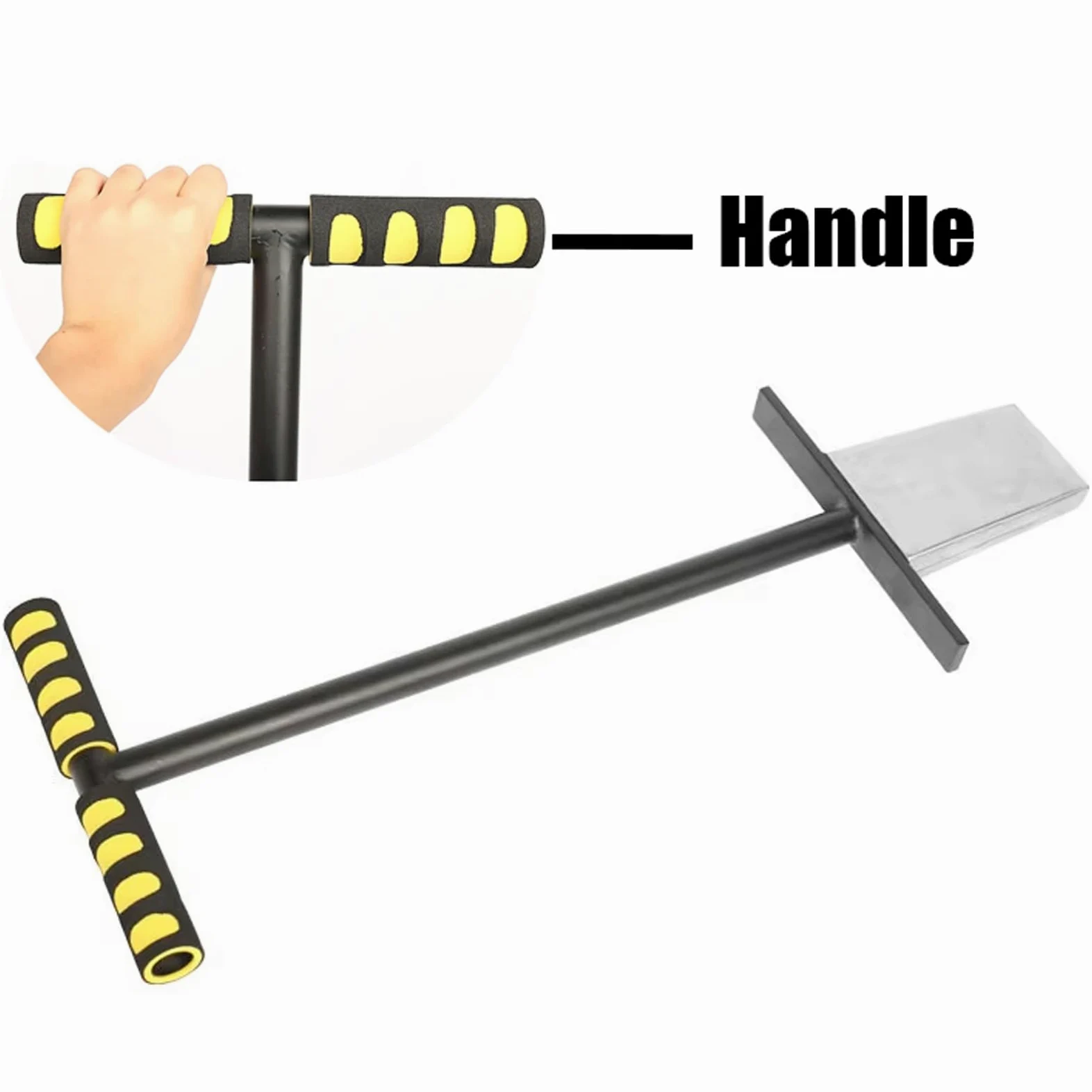 Sonde de sol en acier inoxydable pour pelouse et jardin, outil professionnel avec poignée et pédale