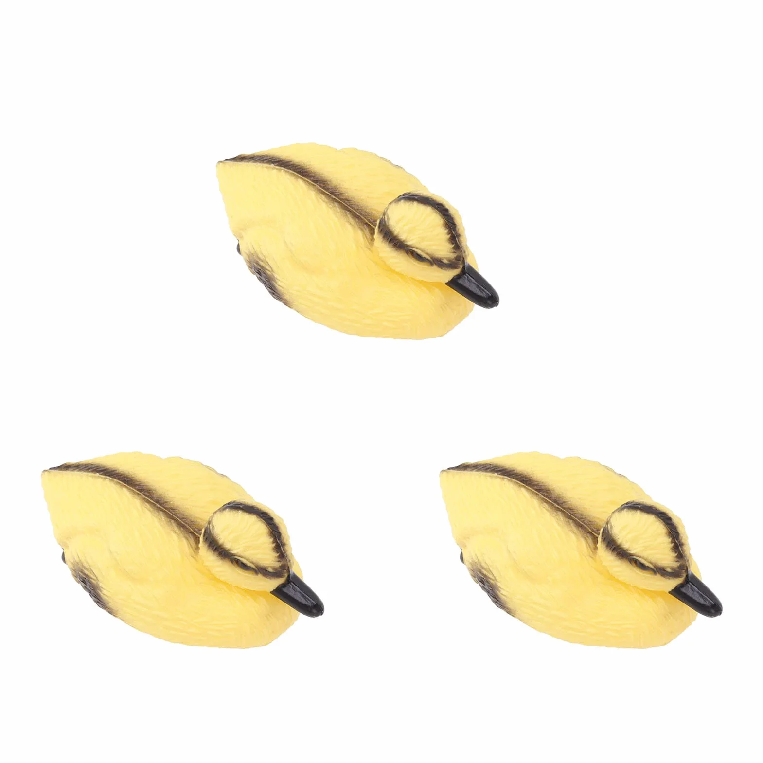 Qiilu Canard en Plastique Flottant Caneton Réaliste Ornement D'étang à Poissons pour Jardin Piscine Pêche étang Décoration de l'eau 3 Pièces (Type A)